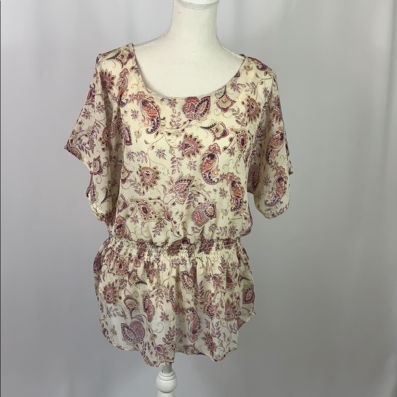 Faded Glory Tops - Faded Glory EUC semi sheer paisley dolman blouse